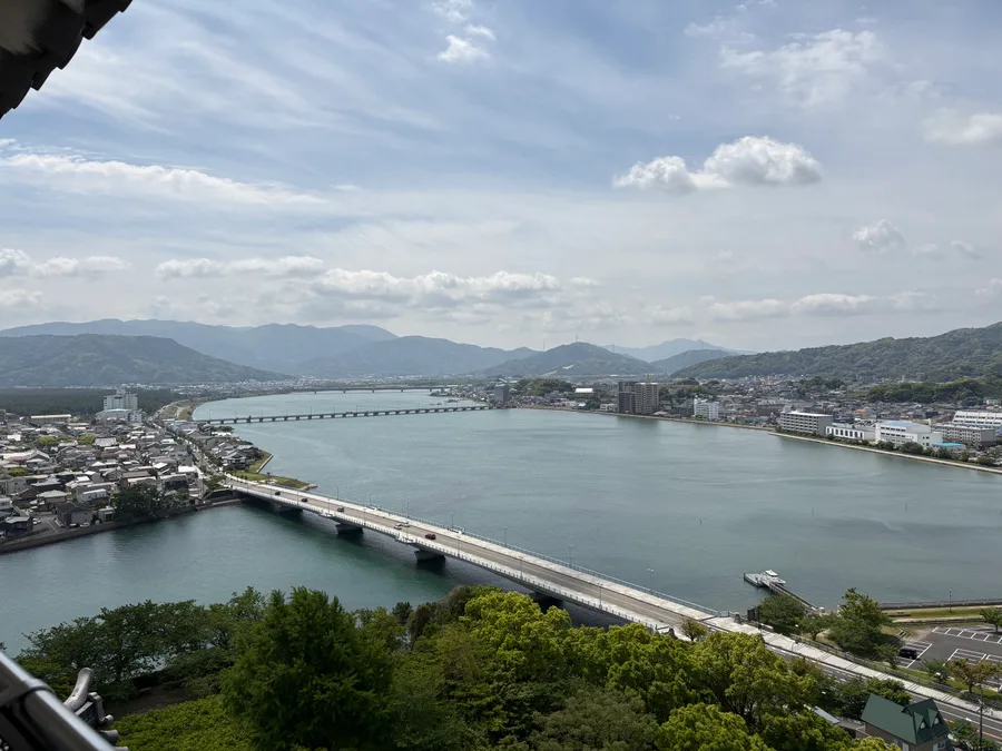 唐津城天守閣からの景色